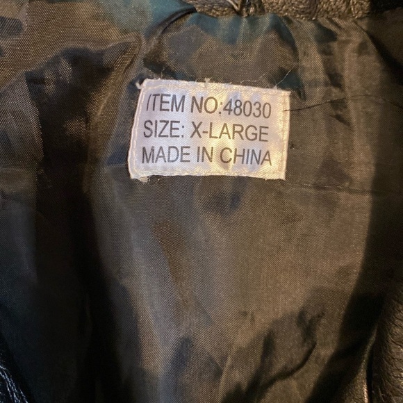 Vintage 80s Men’s Patchwork Genuine Leather  Jacket With Patches Size XL - Picture 9 of 13